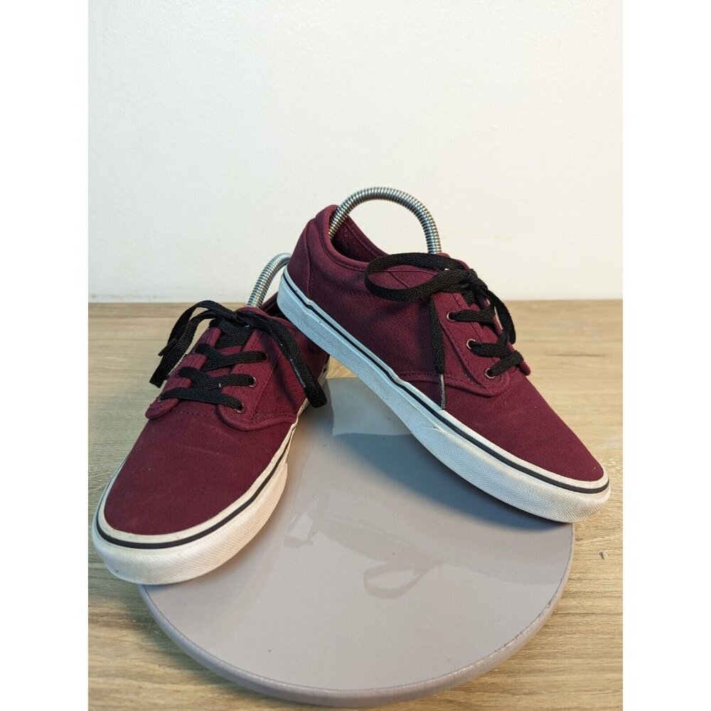 Vans Off The Wall Maroon Red Canvas Shoes Women's 8.5 / Youth 7 / 751505
